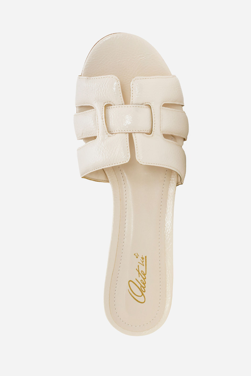 Mule Tiras Fofas e Salto Cromado Off White Mule Tiras Fofas e Salto Cromado Off White