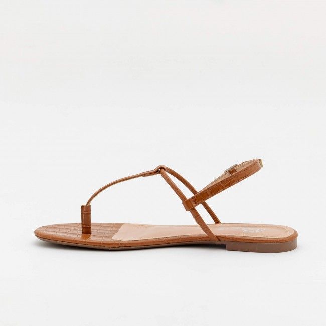 Rasteira Básica Tiras Minimalista Tostado Rasteira Básica Tiras Minimalista Tostado