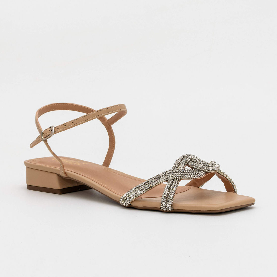 Sandália com Brilhos Amêndoa Sandália com Brilhos Amêndoa