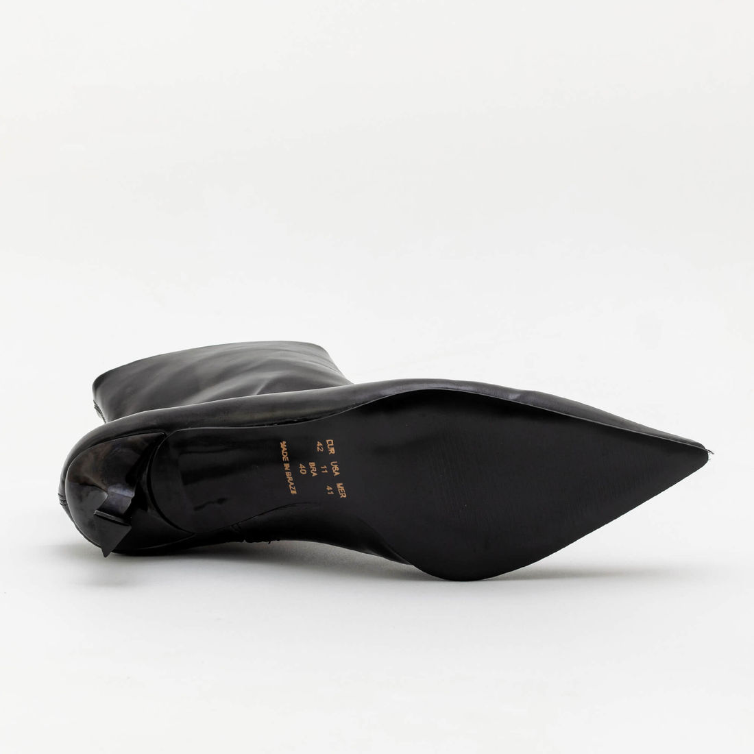 Bota Poderosa Com Salto Geométrico Preta Bota Poderosa Com Salto Geométrico Preta