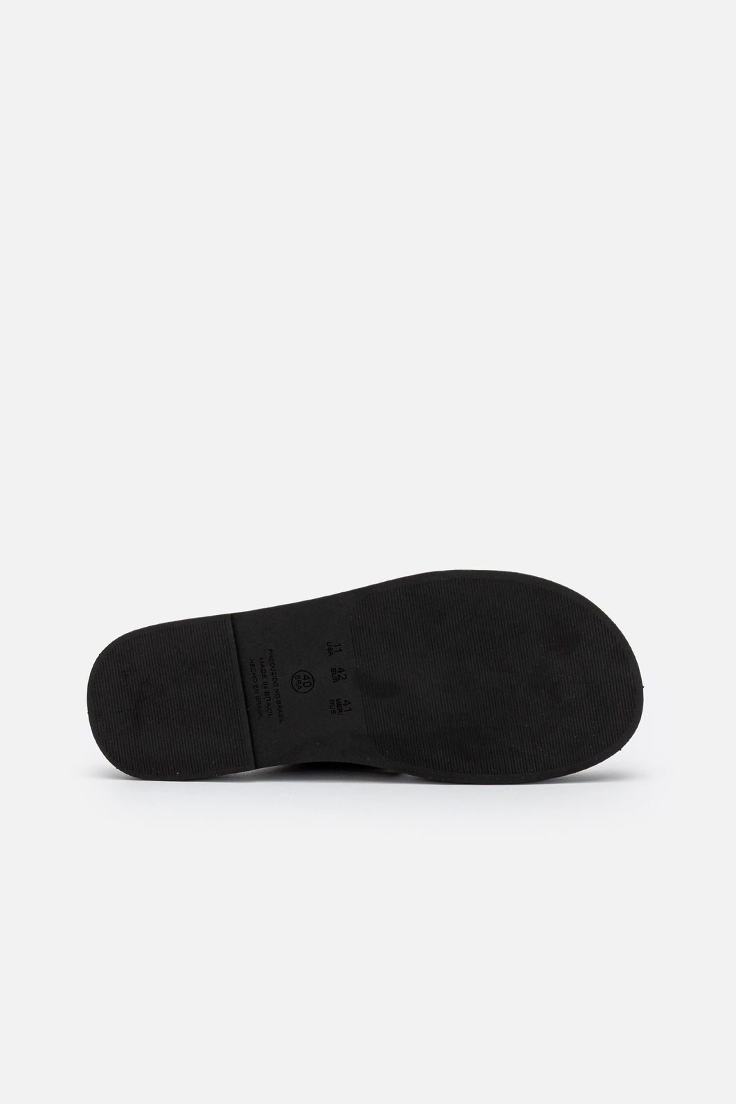 Mule Flatform de Dedo Preto Mule Flatform de Dedo Preto