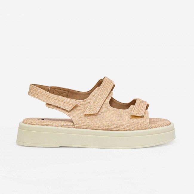 Sandália Flatform com Velcro Amêndoa Sandália Flatform com Velcro Amêndoa