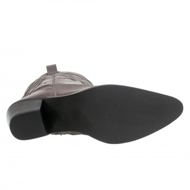 Bota Western Bordada Cano Longo Chumbo