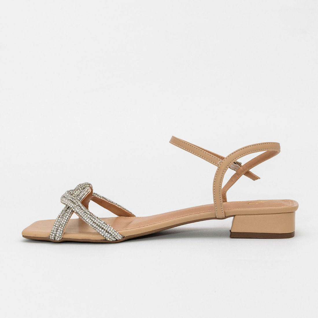 Sandália com Brilhos Amêndoa Sandália com Brilhos Amêndoa