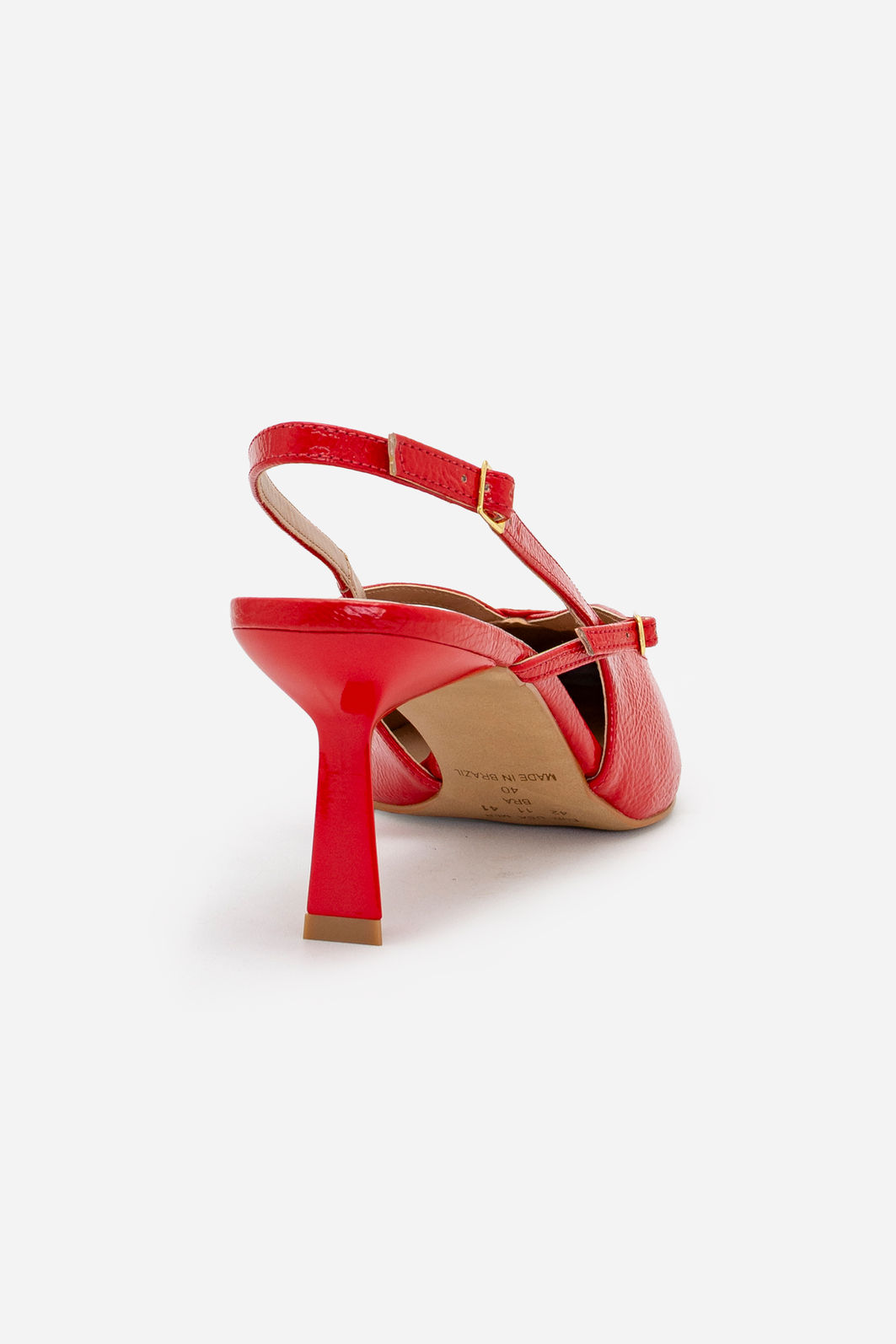 Chanel com Salto Geométrico Vermelho Chanel com Salto Geométrico Vermelho