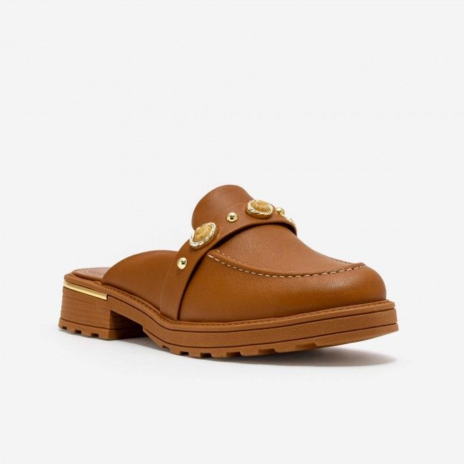 Mule Tratorado com Enfeites Piccadilly Tostado