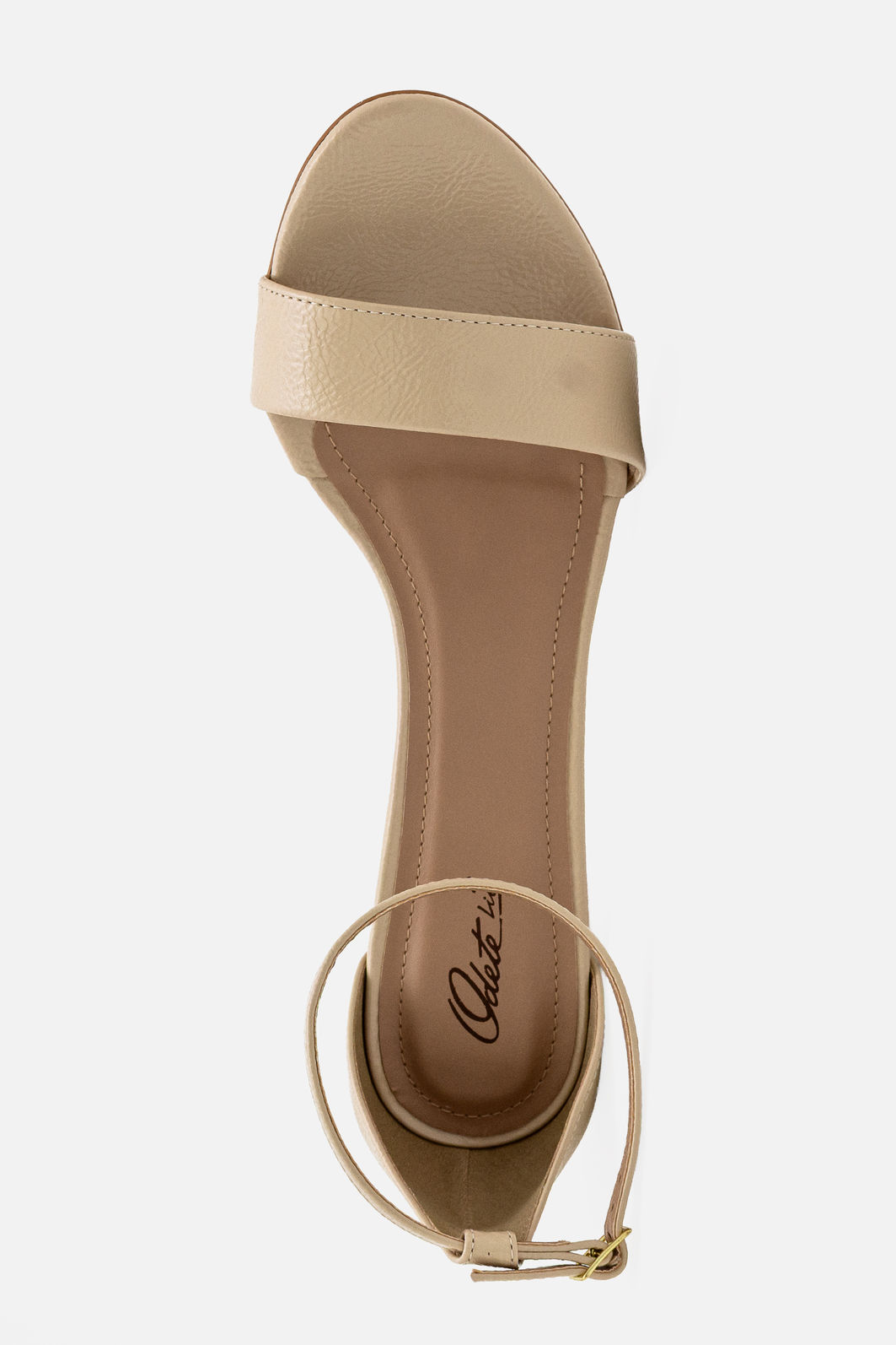 Sandália TQT com Salto Geométrico Amêndoa Sandália TQT com Salto Geométrico Amêndoa