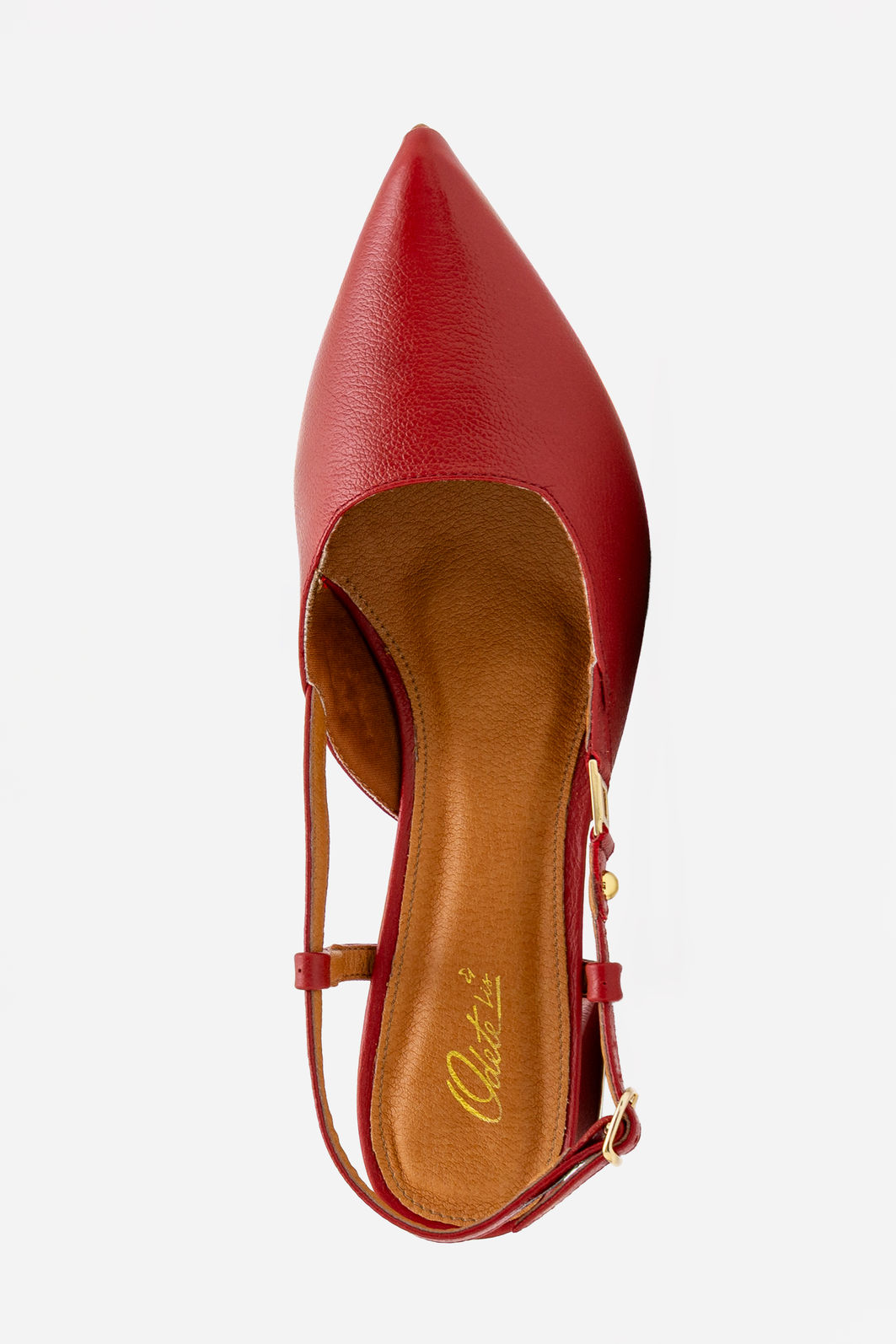 Chanel em Couro com Salto Bloco Vermelho Chanel em Couro com Salto Bloco Vermelho