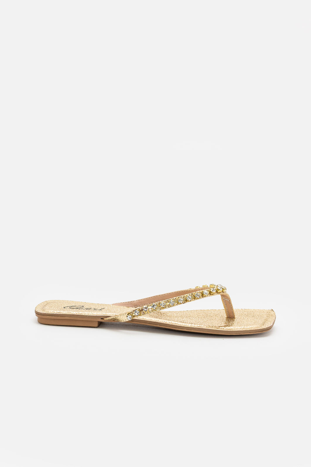 Rasteira com Strass Delicada Ouro Rasteira com Strass Delicada Ouro