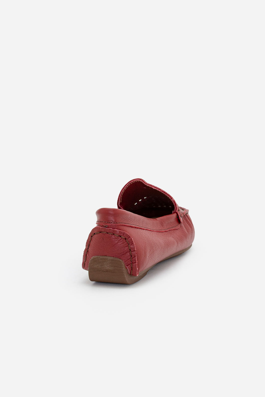 Mocassim em Couro com Recortes Muito Macio Bordô Mocassim em Couro com Recortes Muito Macio Bordô