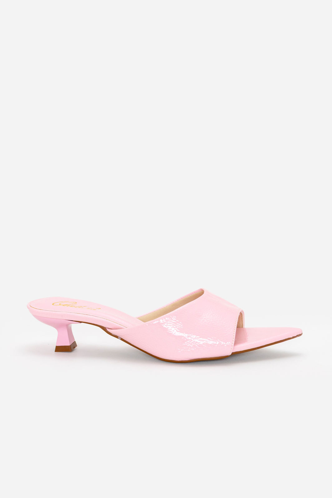 Mule com Tira Larga e Salto Baixo Rosa Claro Mule com Tira Larga e Salto Baixo Rosa Claro