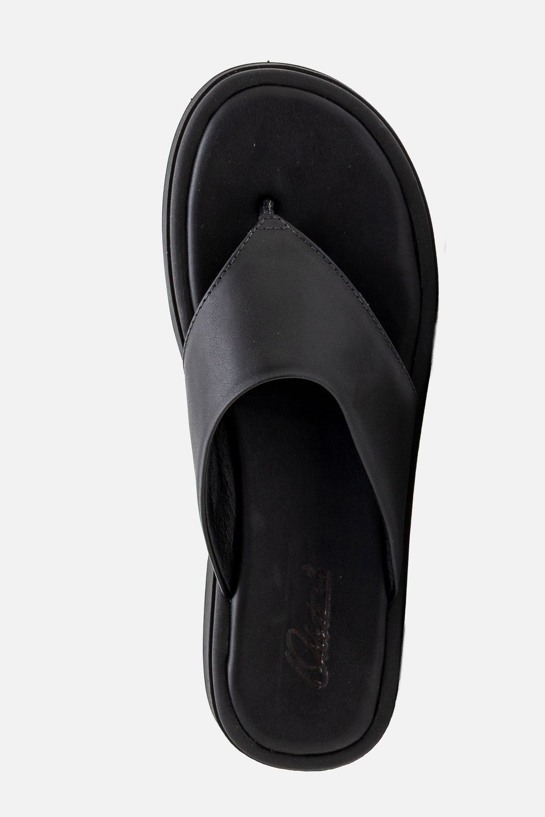 Mule Flatform de Dedo Preto Mule Flatform de Dedo Preto