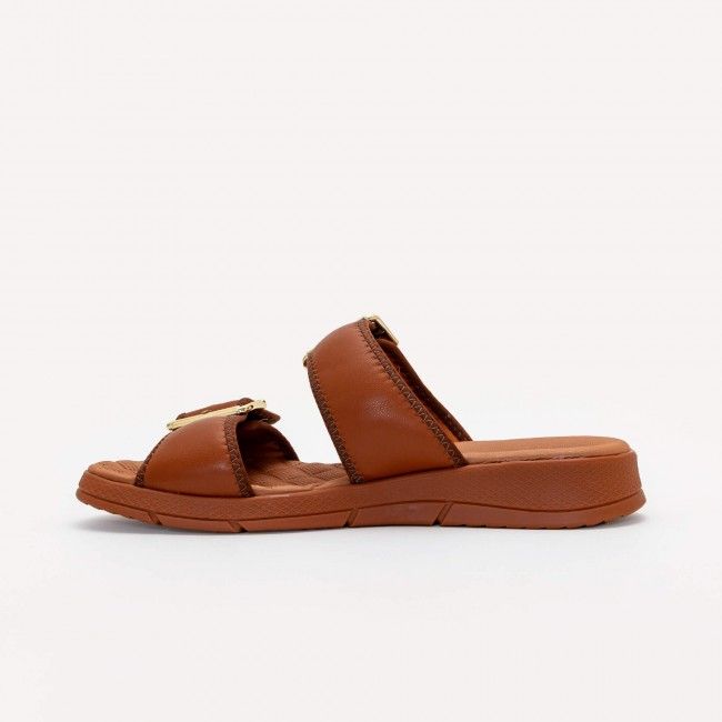 Tamanco Confort Fivelas Tostado Tamanco Confort Fivelas Tostado