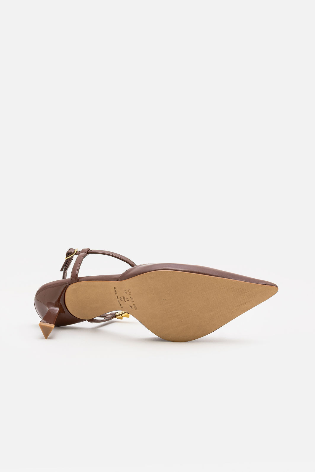 Chanel com Spikes Removíveis e Salto Geométrico Marrom Chanel com Spikes Removíveis e Salto Geométrico Marrom