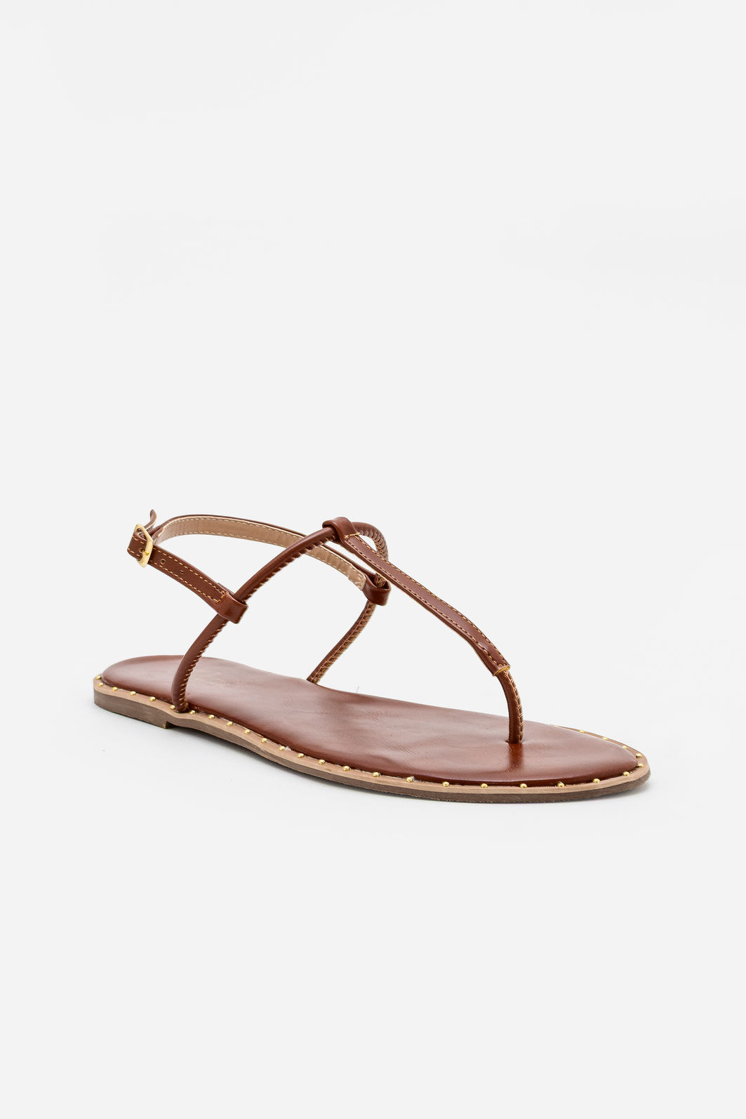 Rasteira Minimalista com Vira e Rebites Tostado Rasteira Minimalista com Vira e Rebites Tostado