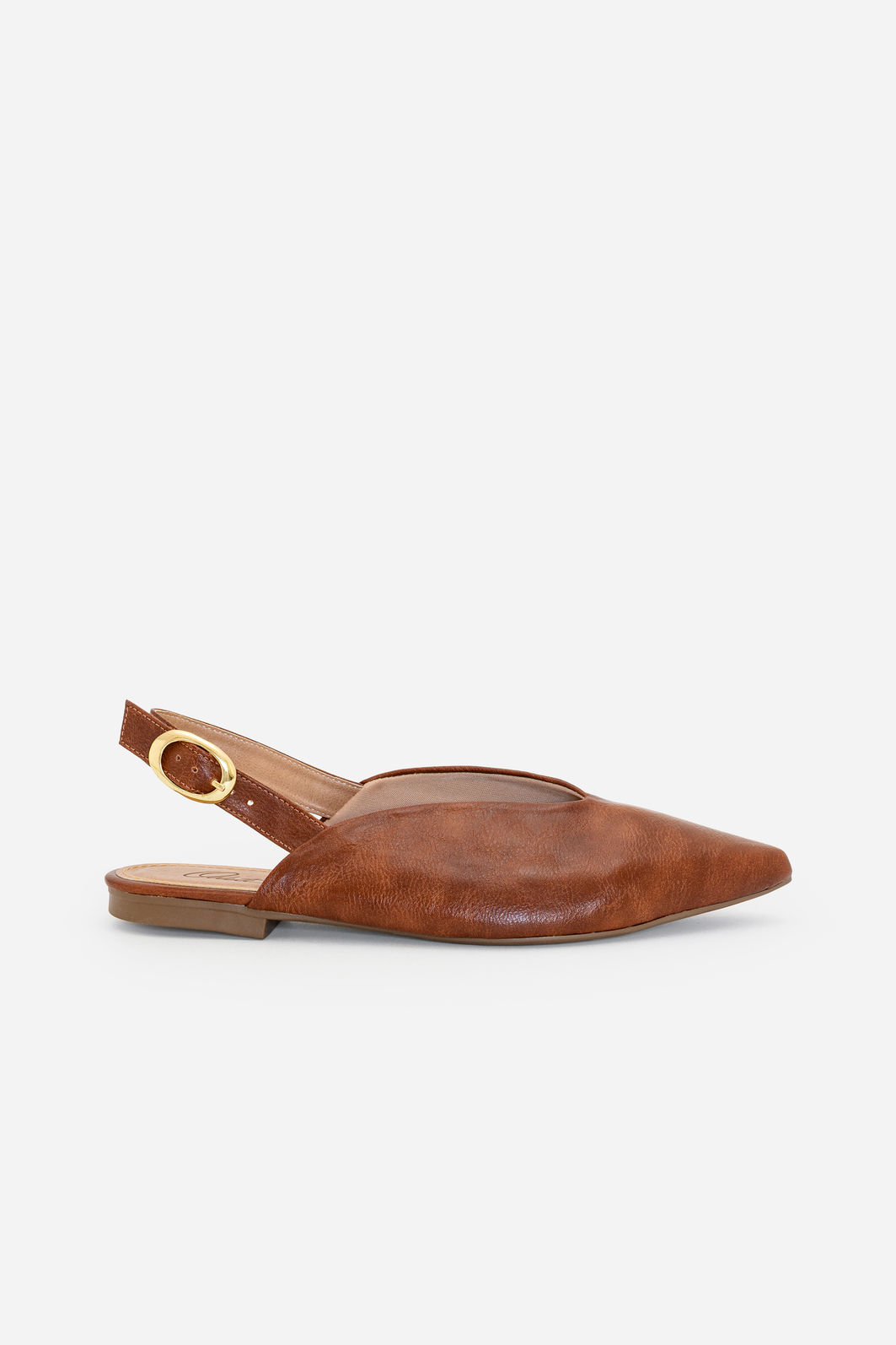 Slingback com Decote Tostado Slingback com Decote Tostado