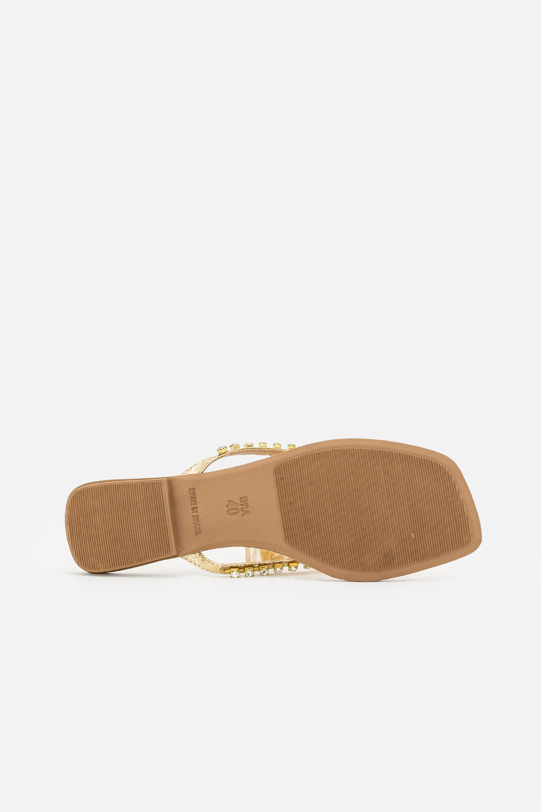 Rasteira com Strass Delicada Ouro Rasteira com Strass Delicada Ouro