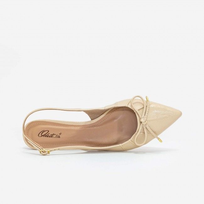 Slingback em Verniz Delicado Amêndoa Slingback em Verniz Delicado Amêndoa