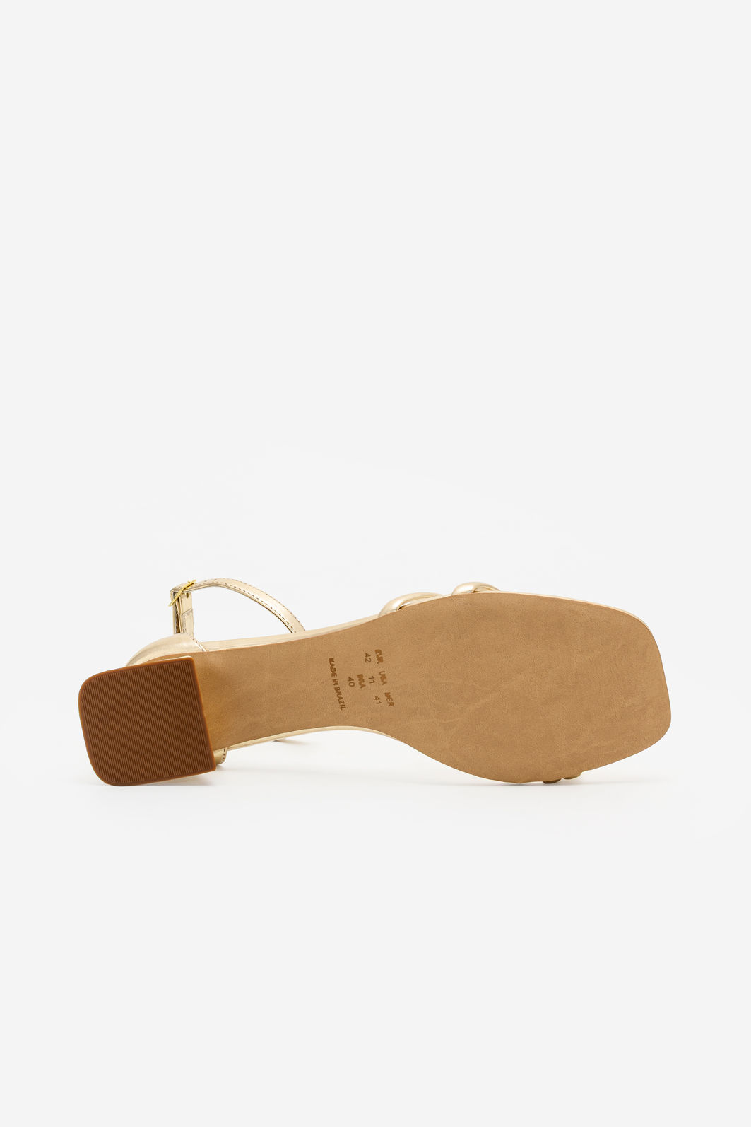 Sandália com Tiras Finas Champagne Sandália com Tiras Finas Champagne