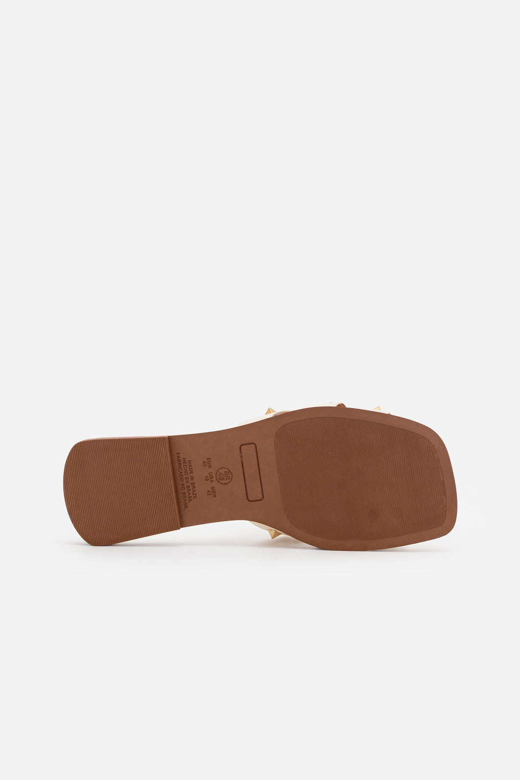 Rasteira H com Spikes Off White Rasteira H com Spikes Off White