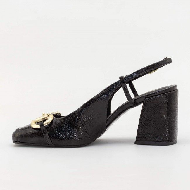 Slingback Estilosíssimo com Salto Bloco Preto Slingback Estilosíssimo com Salto Bloco Preto