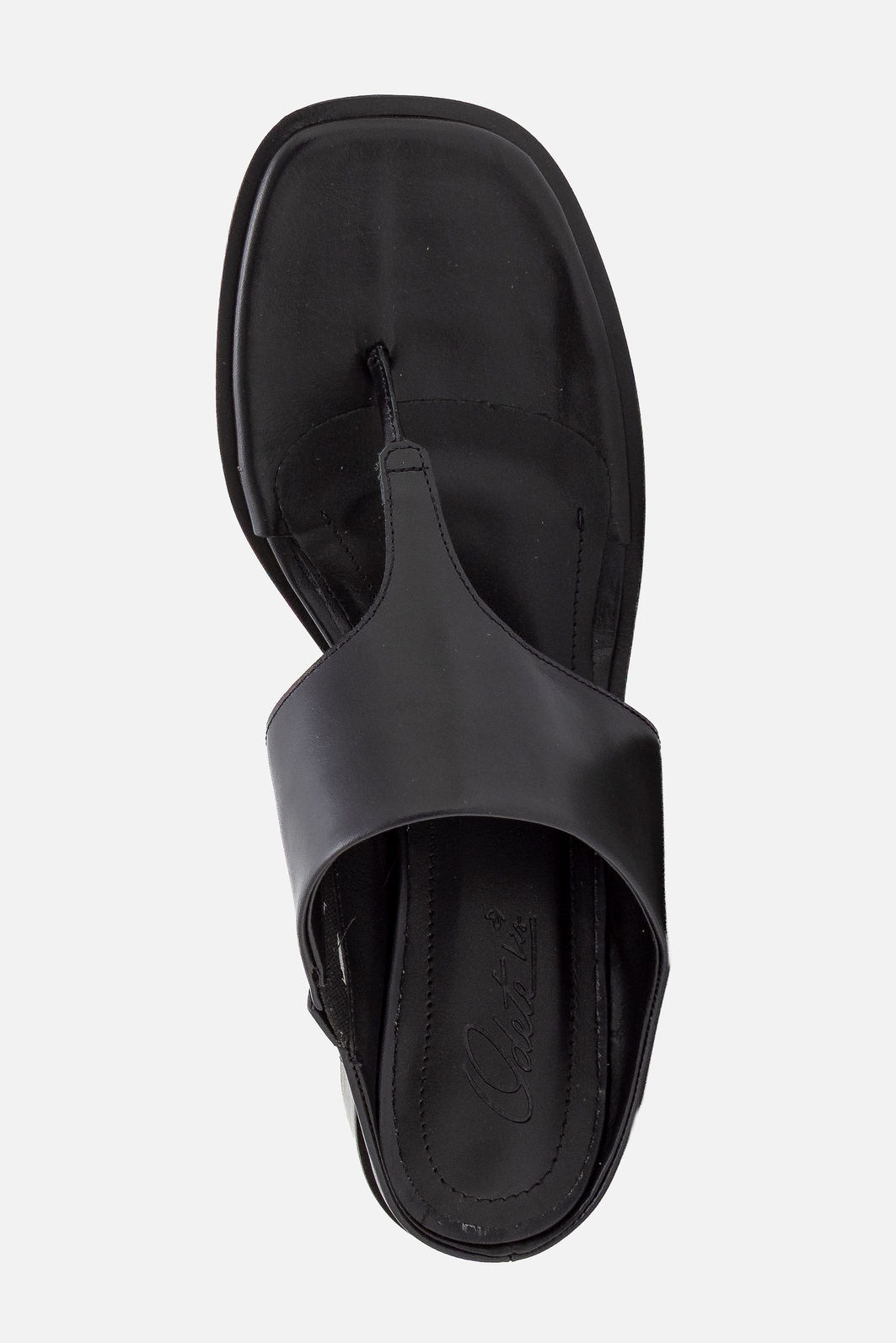 Mule Minimalista em Couro com Salto Bloco Preto Mule Minimalista em Couro com Salto Bloco Preto