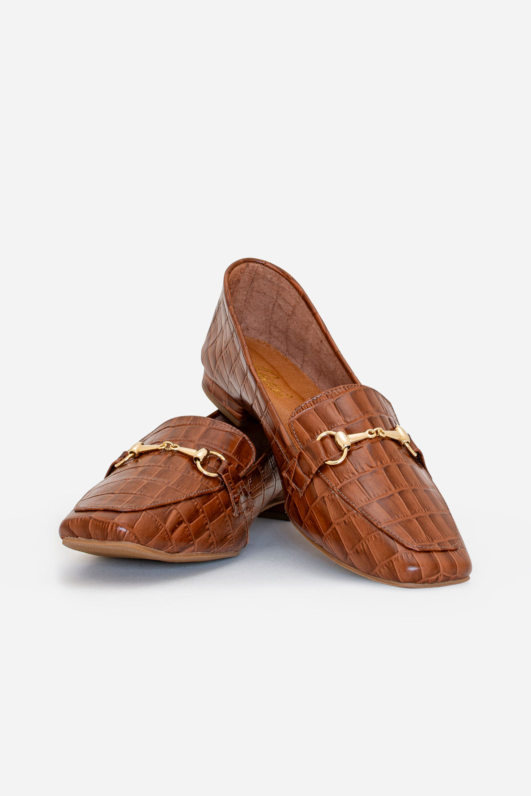 Mocassim em Couro Croco Tostado Mocassim em Couro Croco Tostado