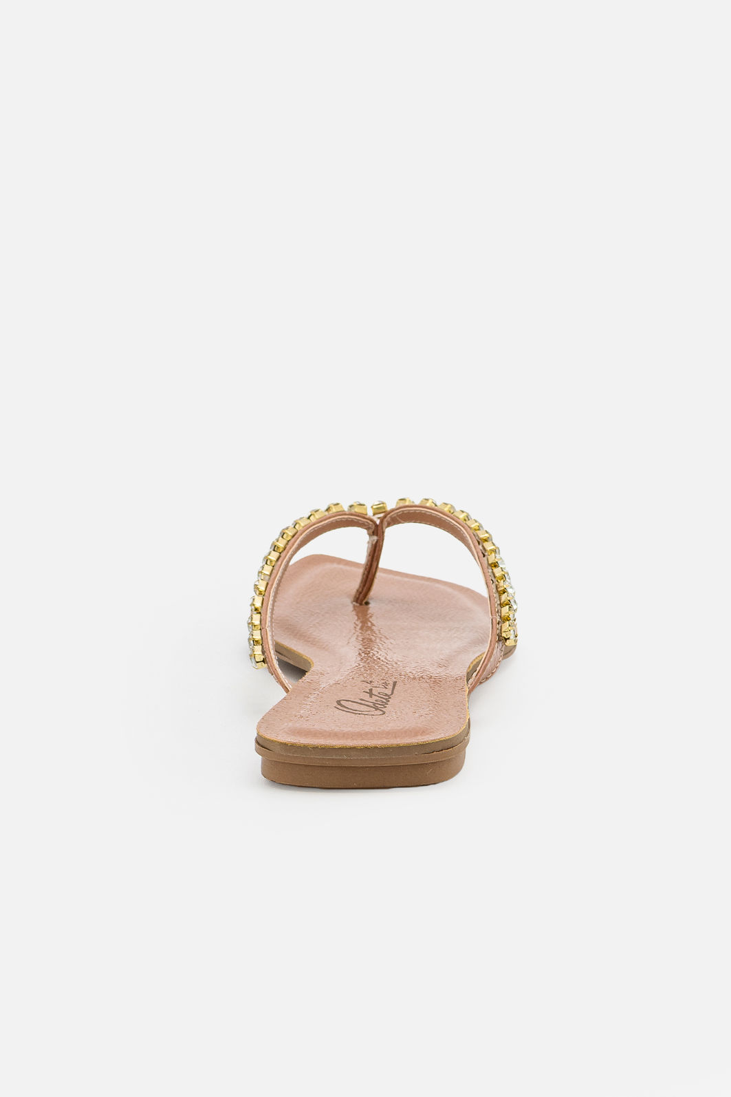 Rasteira com Strass Delicada Amêndoa Rasteira com Strass Delicada Amêndoa