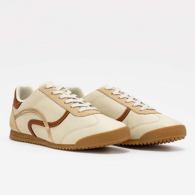 Tênis com Recortes Piccadilly Off White Tênis com Recortes Piccadilly Off White