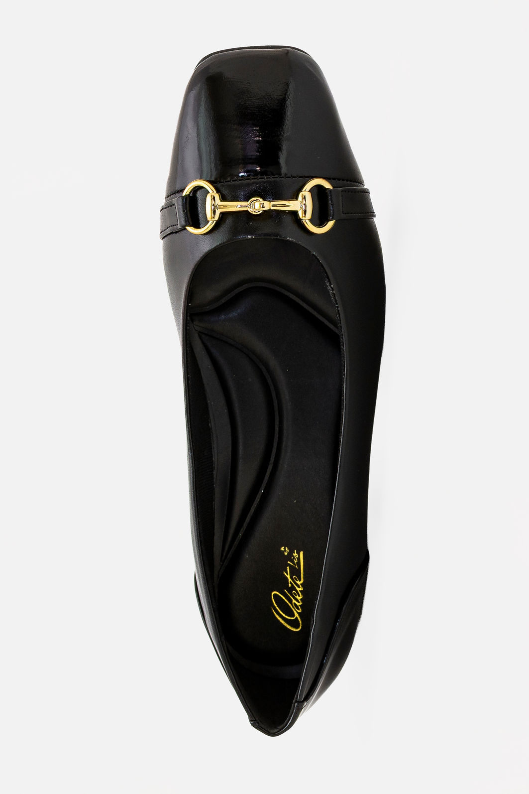 Scarpin com Enfeite Bico Quadrado Preto Scarpin com Enfeite Bico Quadrado Preto