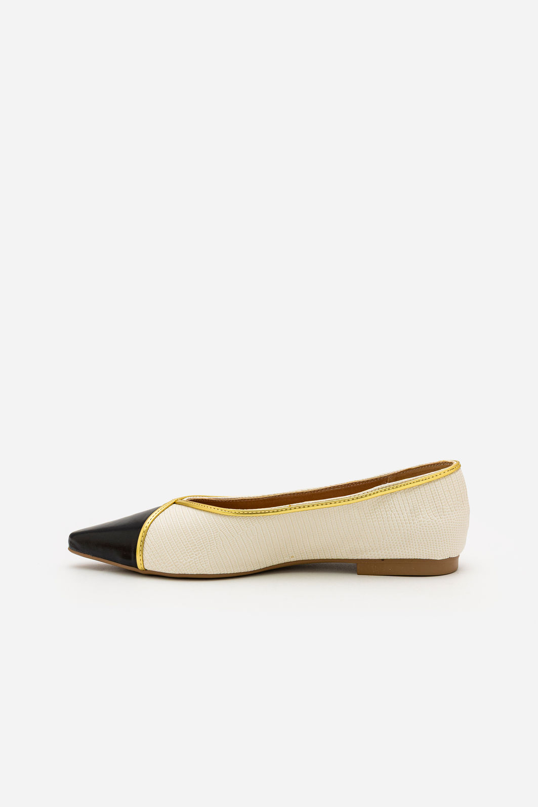 Sapatilha Elegante Bico Fino Off White Sapatilha Elegante Bico Fino Off White