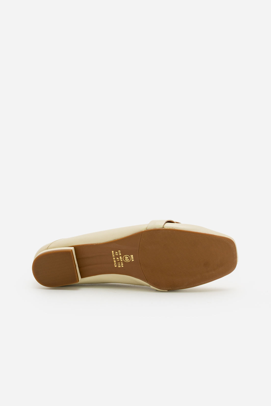 Mocassim Elegante em Couro Off White Mocassim Elegante em Couro Off White