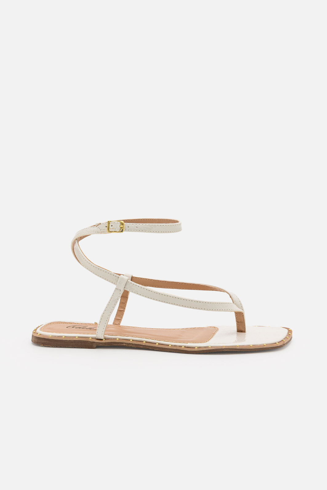 Rasteira Dedo Com Tornozeleira Branca