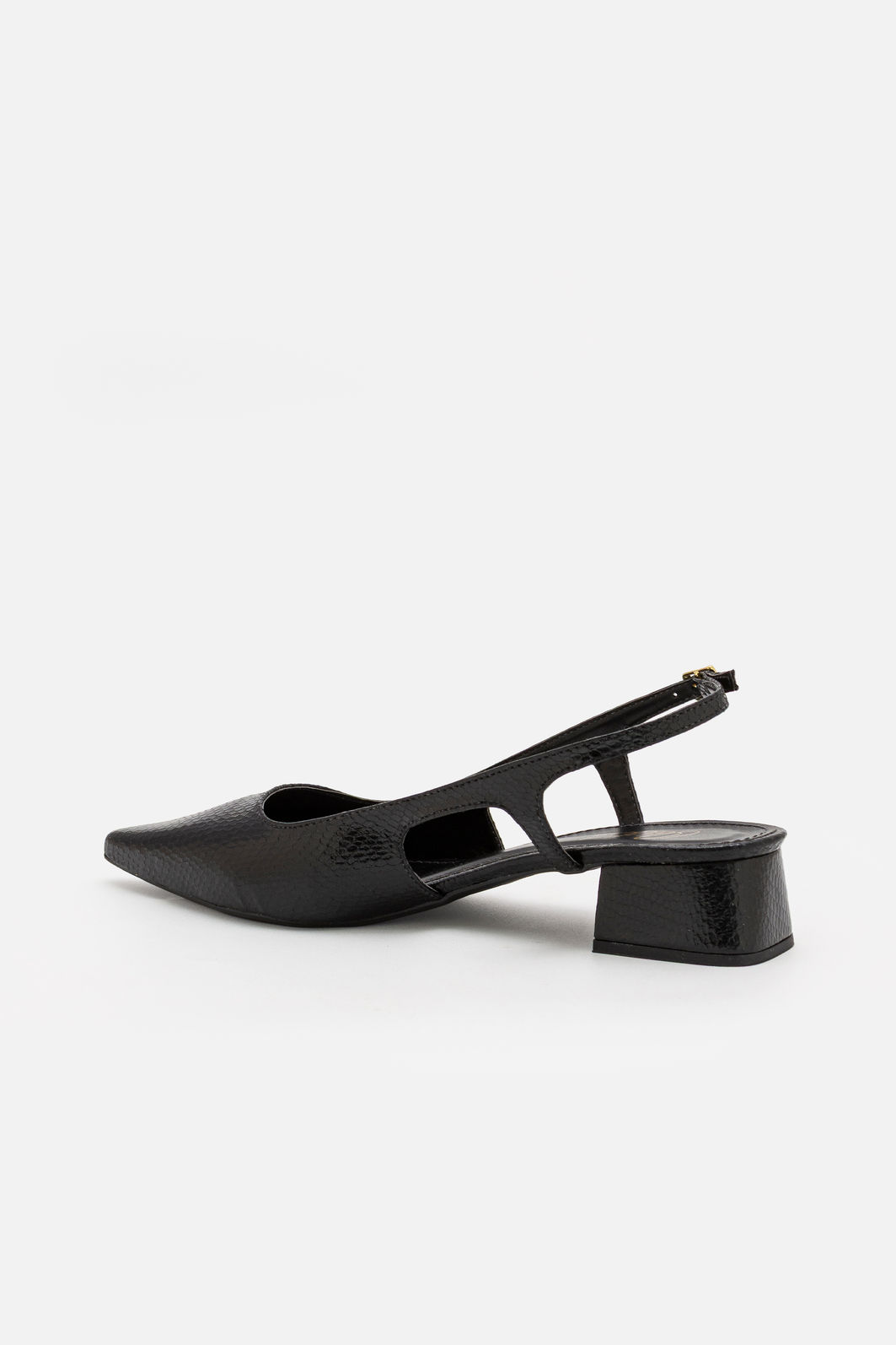 Chanel Texturizado com Salto Baixo Preto Chanel Texturizado com Salto Baixo Preto