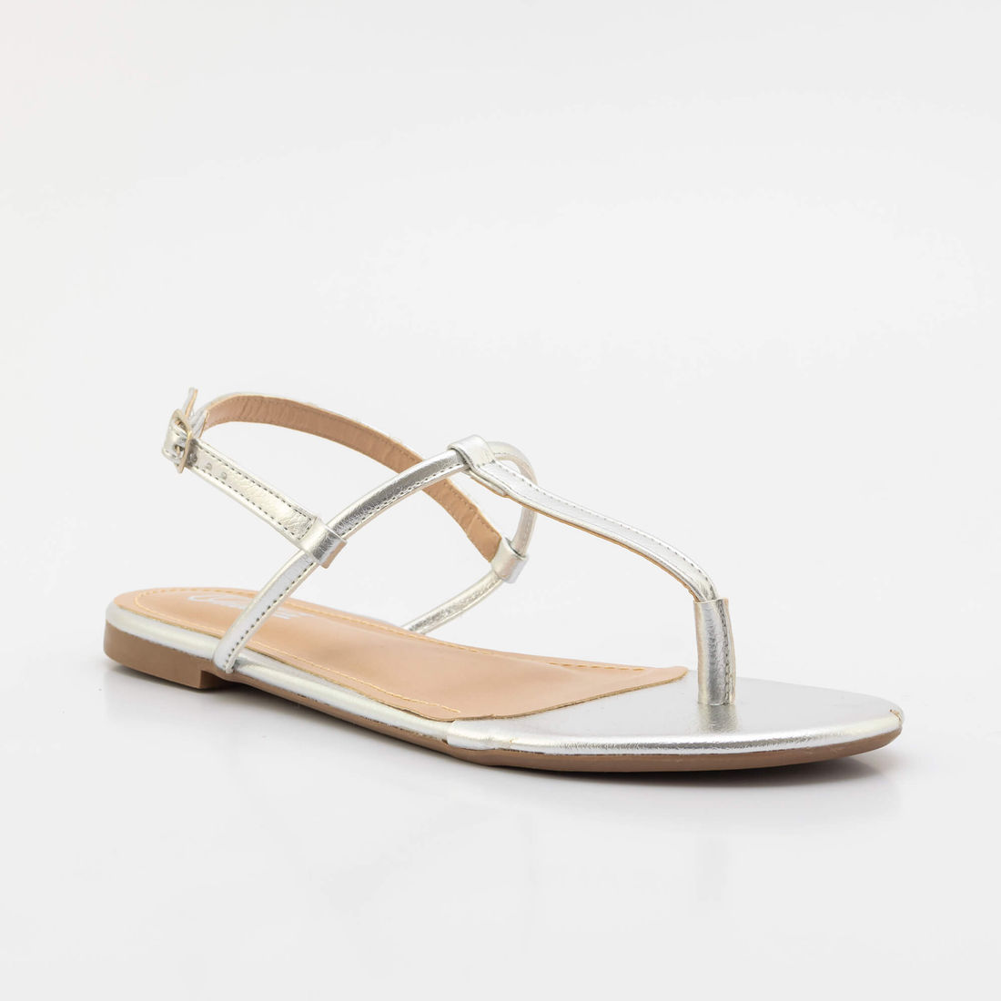 Rasteira Básica Tiras Minimalistas Prata