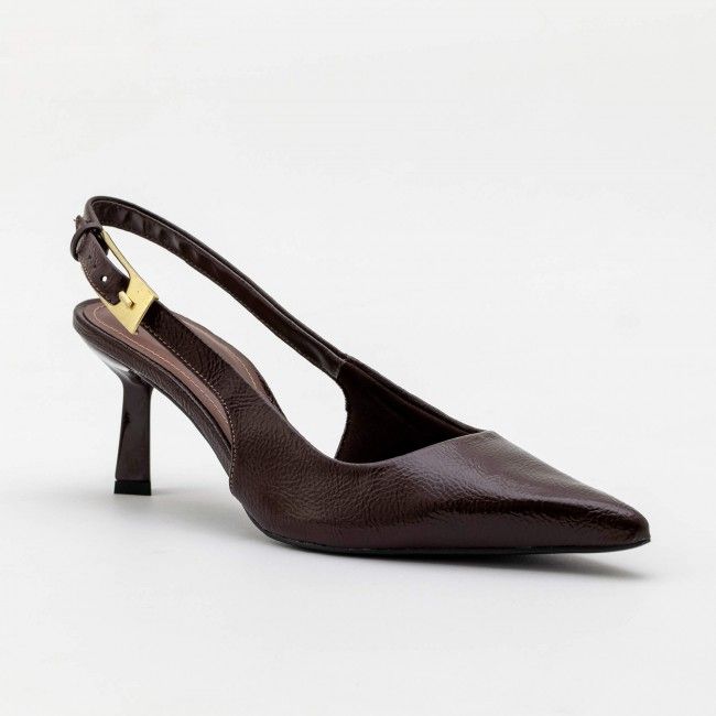 Chanel com Fivela e Salto Geométrico Café Chanel com Fivela e Salto Geométrico Café