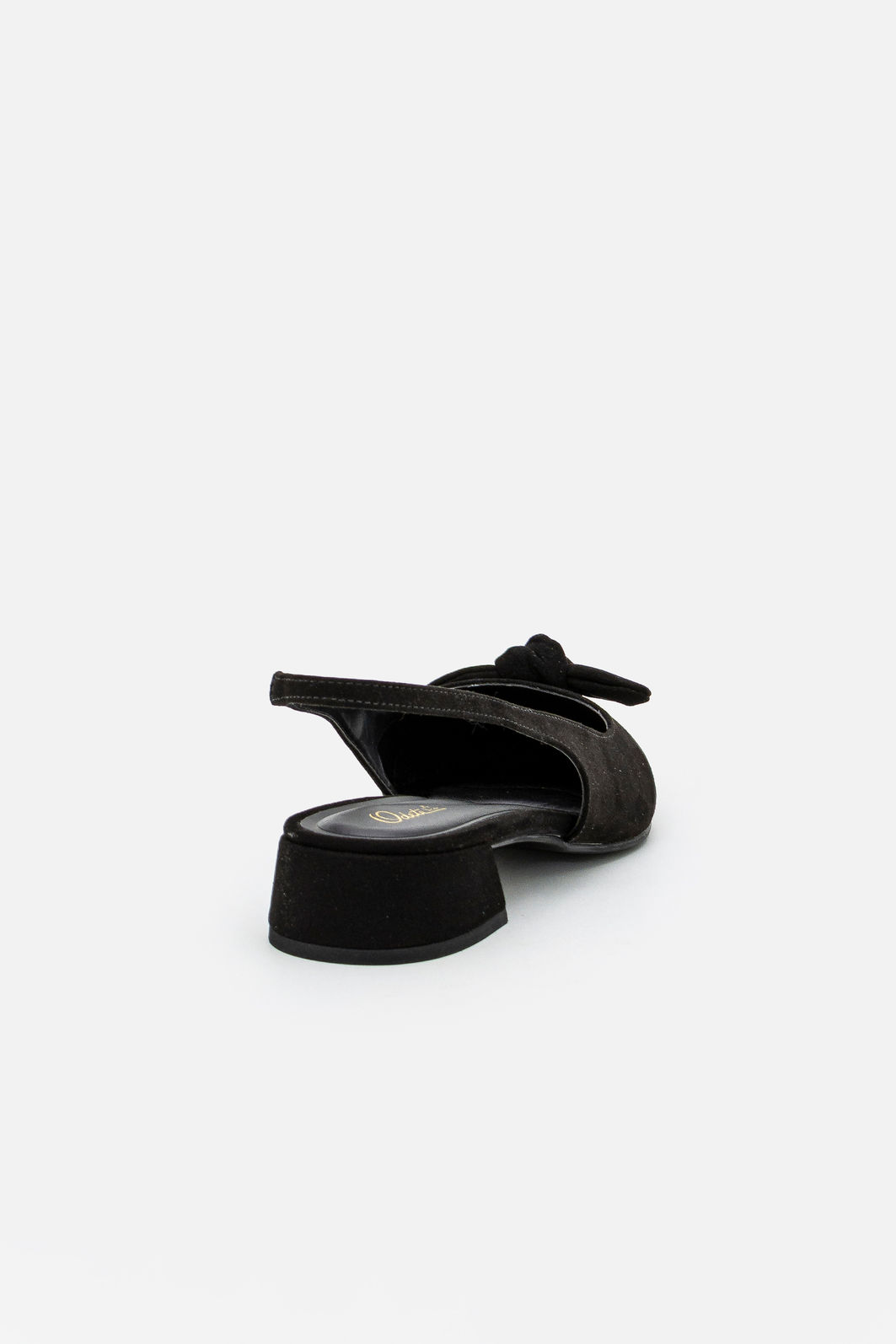 Slingback em Camurça com Laço Delicado Preto Slingback em Camurça com Laço Delicado Preto