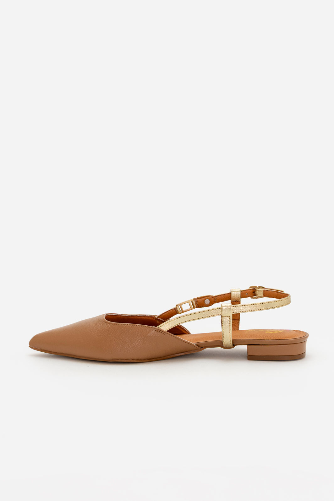 Slingback Elegante em Couro Caramelo Slingback Elegante em Couro Caramelo