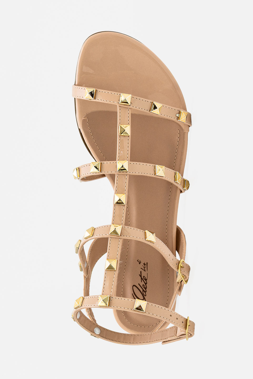 Rasteira Imponente com Spikes Amêndoa Rasteira Imponente com Spikes Amêndoa