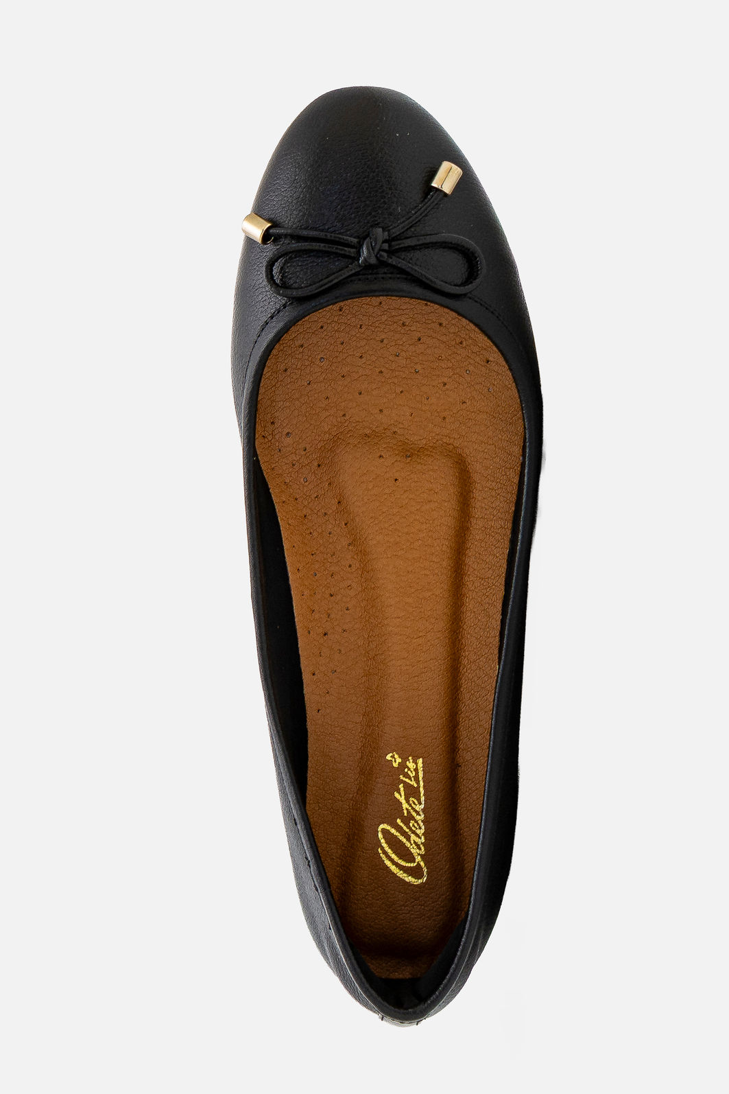 Sapatilha Delicada em Couro Preta Sapatilha Delicada em Couro Preta