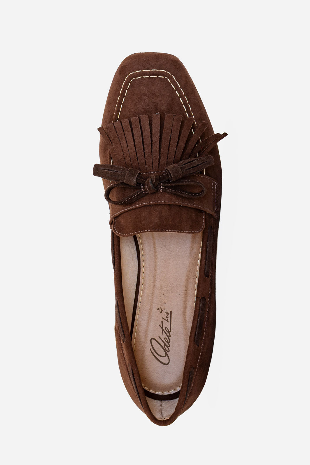 Mocassim em Camurça com Franja Marrom Mocassim em Camurça com Franja Marrom