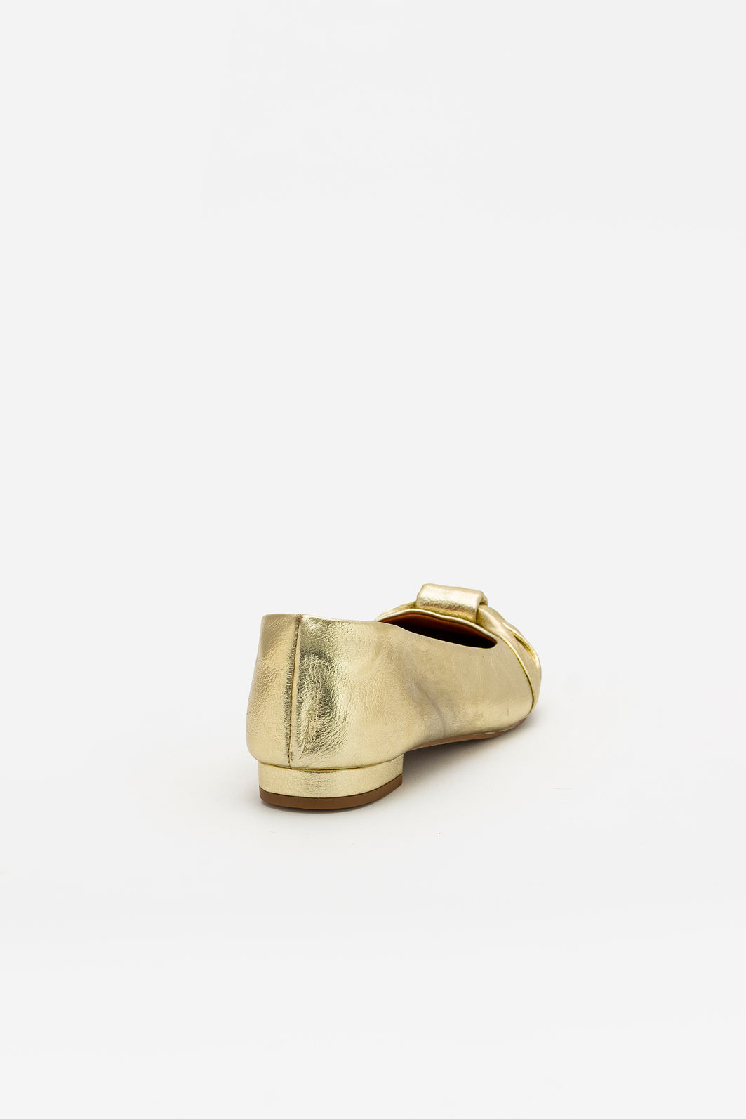 Sapatilha Elegante em Couro com Bico Fino Champagne Sapatilha Elegante em Couro com Bico Fino Champagne