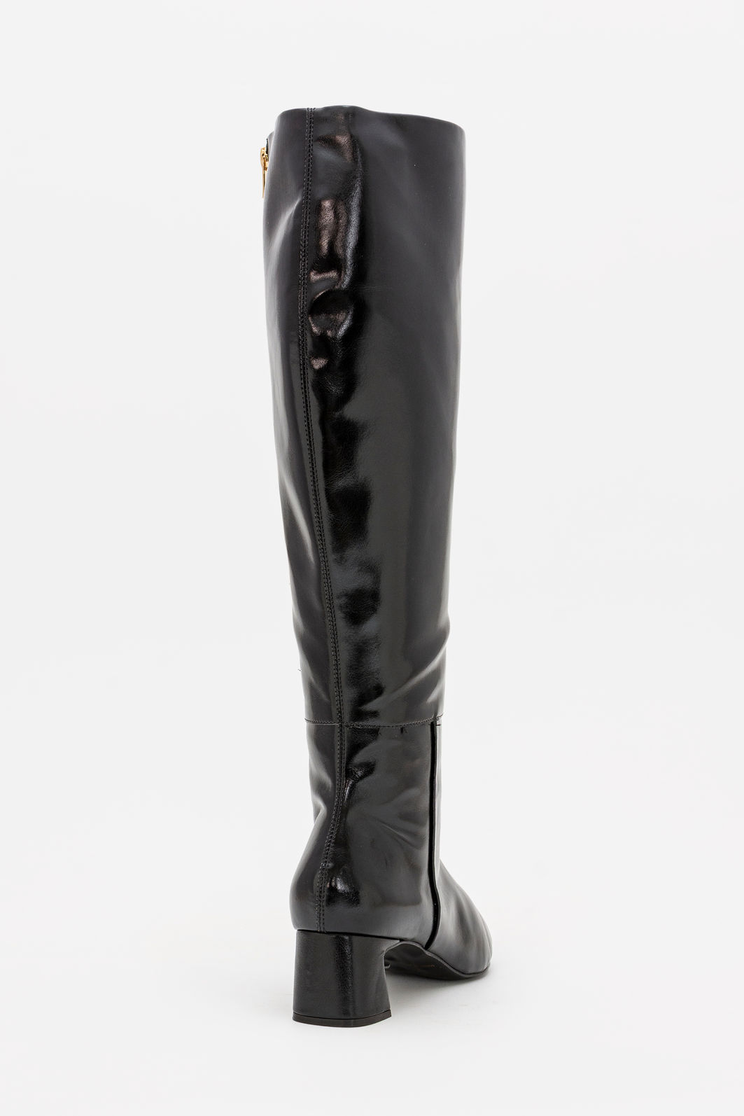 Bota Cano Longo com Capa e Salto Bloco Preta Bota Cano Longo com Capa e Salto Bloco Preta