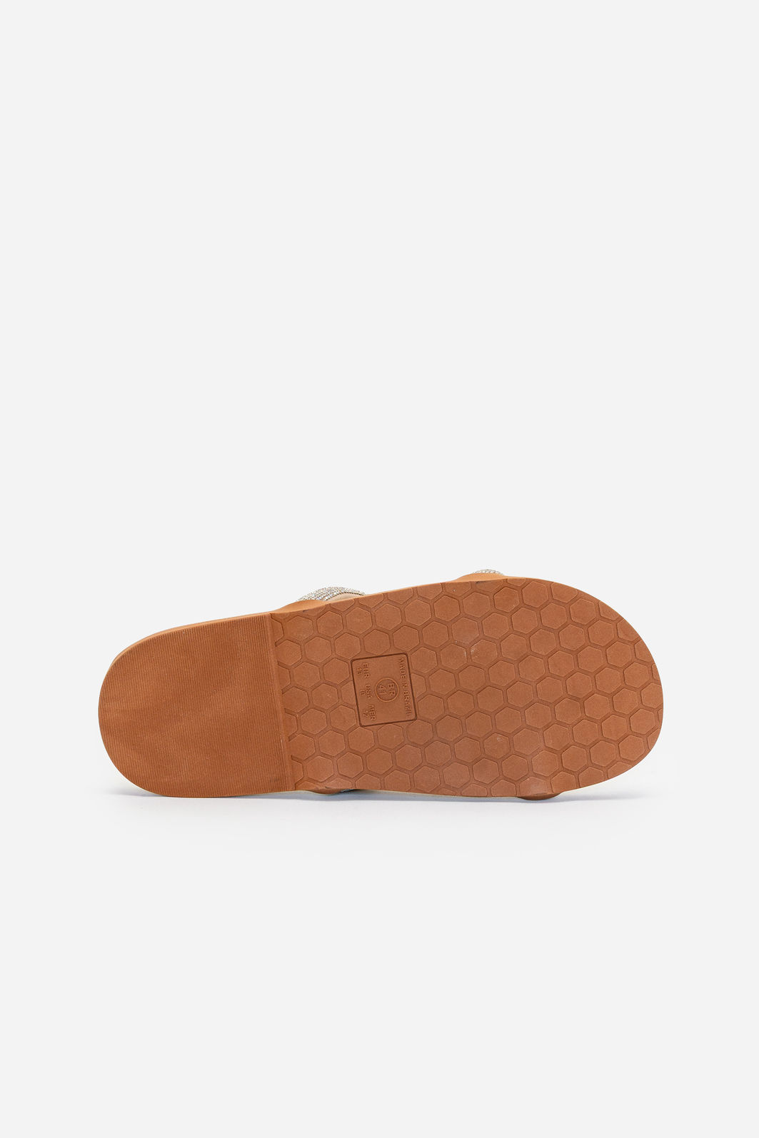 Papete com Tiras em Brilho Off White Papete com Tiras em Brilho Off White