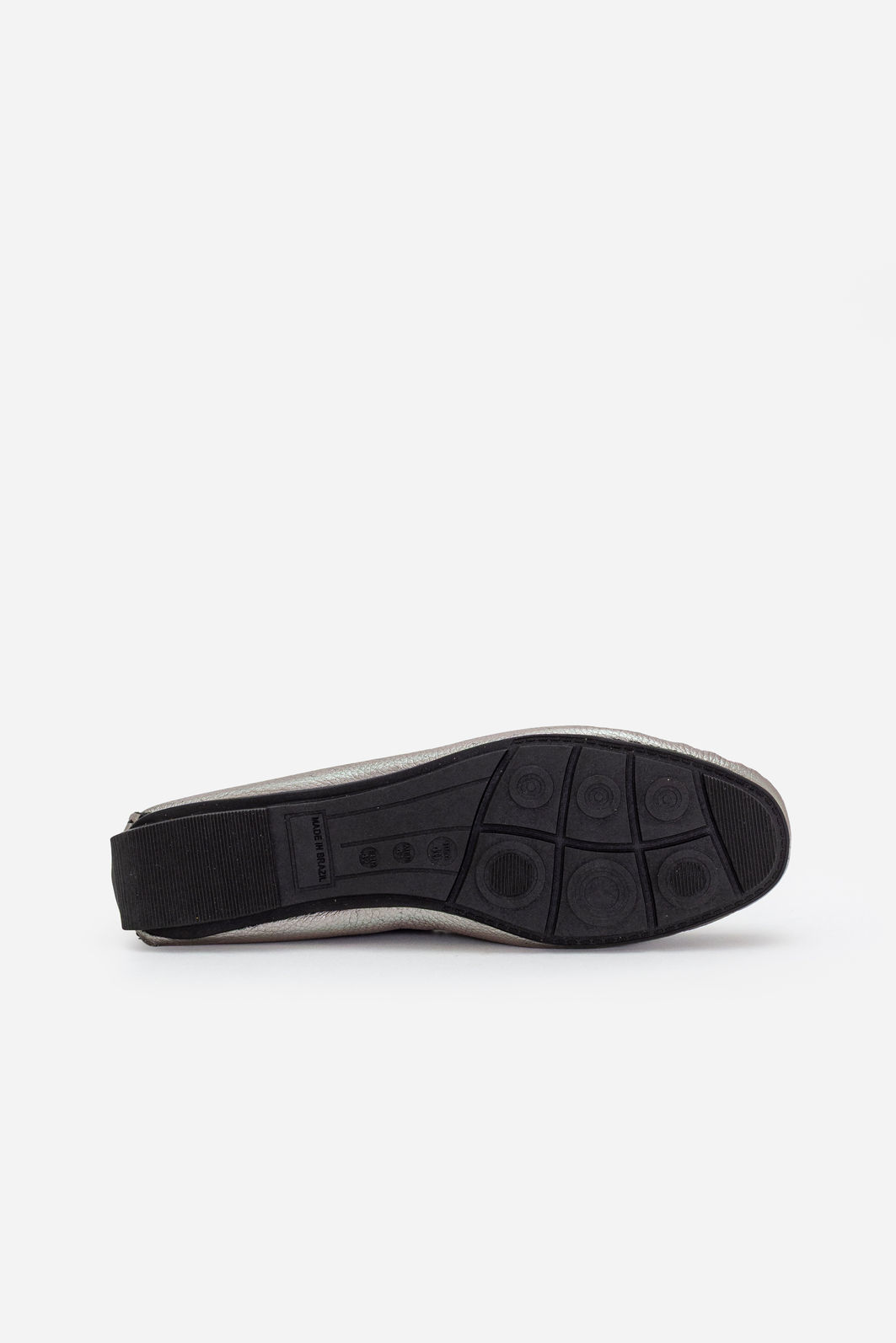 Mocassim em Couro com Lacinho Prata Velho Mocassim em Couro com Lacinho Prata Velho