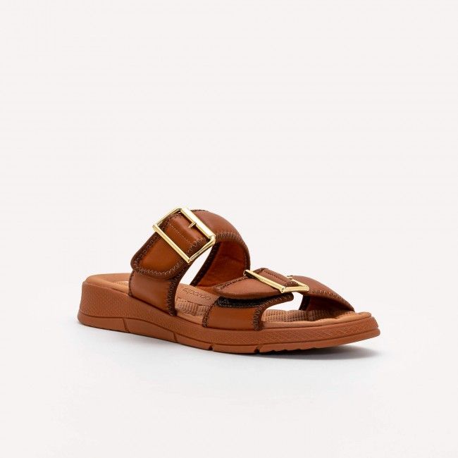 Tamanco Confort Fivelas Tostado Tamanco Confort Fivelas Tostado