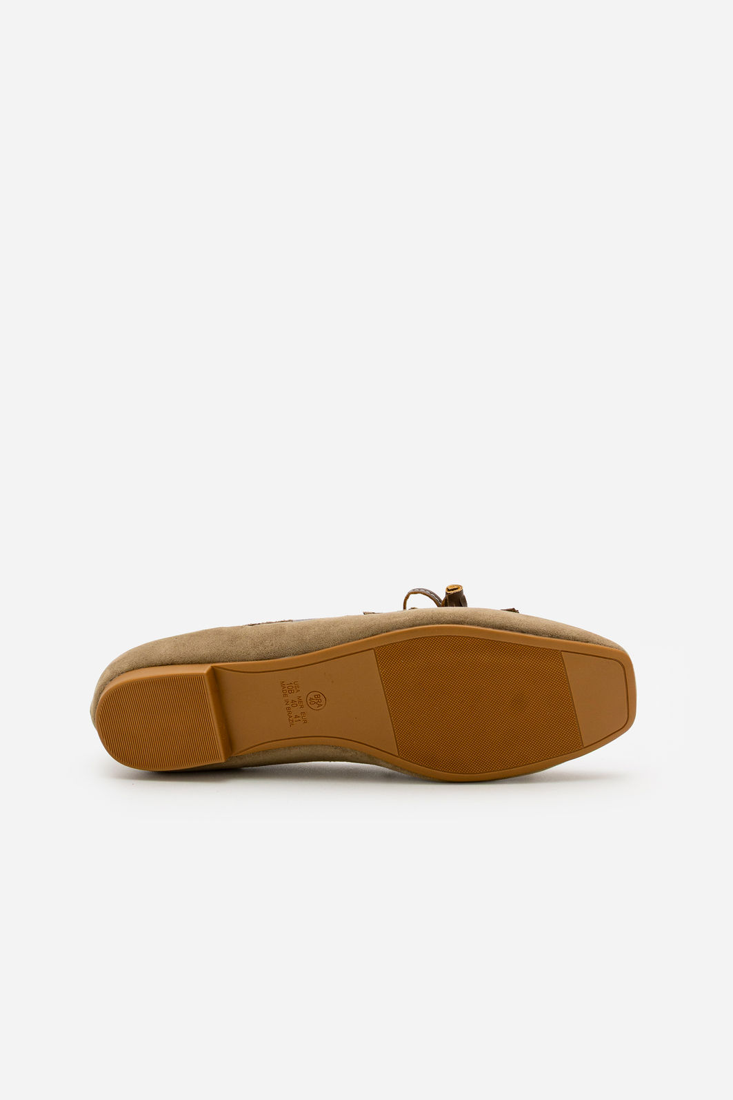 Mocassim em Camurça com Franja Taupe Mocassim em Camurça com Franja Taupe