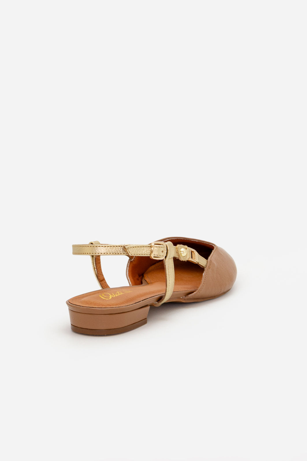 Slingback Elegante em Couro Caramelo Slingback Elegante em Couro Caramelo
