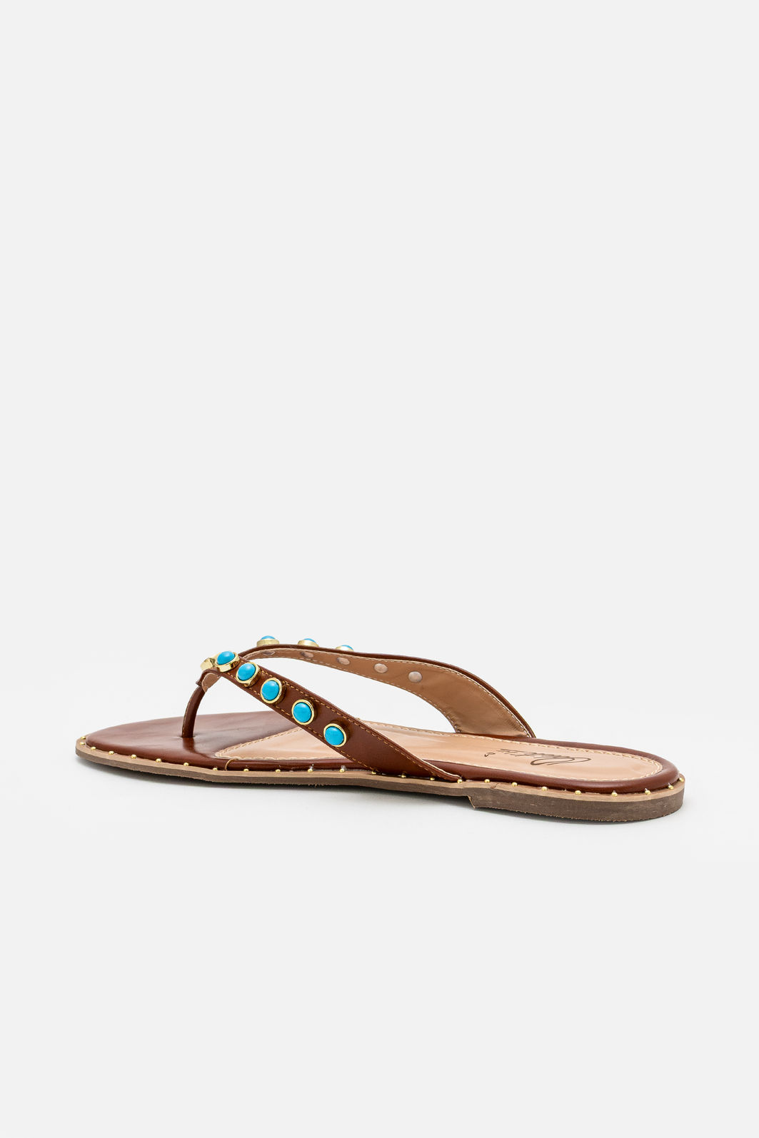 Rasteira de Dedo com Enfeites Tostado Rasteira de Dedo com Enfeites Tostado