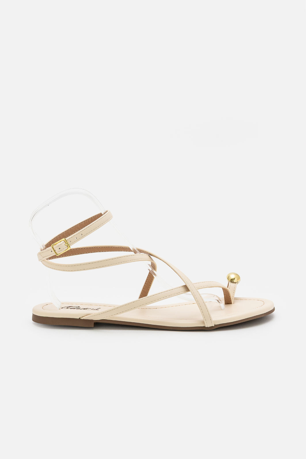 Rasteira com Dedão e Tornozeleira Off White Rasteira com Dedão e Tornozeleira Off White